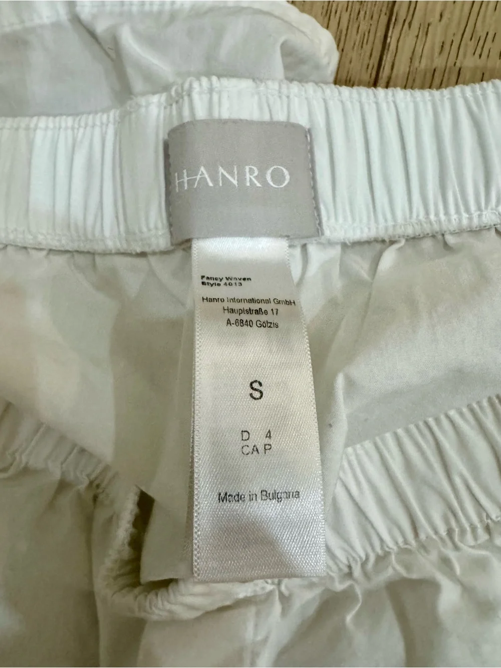 Hanro Fancy Woven White Cotton Boxer Shorts